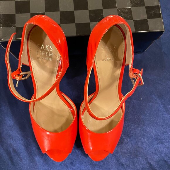 Saks Fifth Avenue Sharlene Orange Punch 8M - Picture 3 of 9